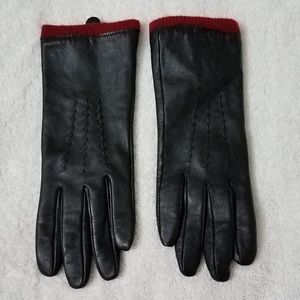 Women's Black Leather Gloves